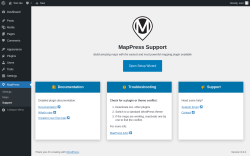 Page screenshot: MapPress → Support