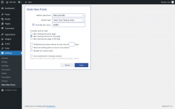 Page screenshot: Settings &rarr; Mark New Posts