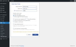 Page screenshot: Settings &rarr; Mark New Posts