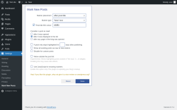 Page screenshot: Settings &rarr; Mark New Posts