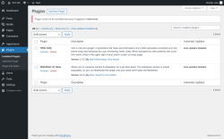 Page screenshot: Plugins ‹ Test site — WordPress