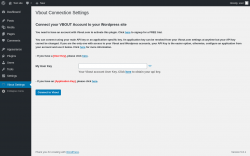Page screenshot: Vbout Settings