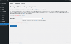 Page screenshot: Vbout Settings