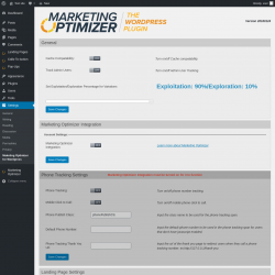 Page screenshot: Settings → Maketing Optimizer for Wordpress