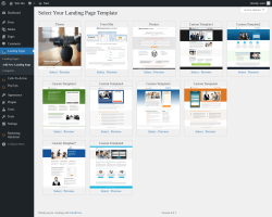 Page screenshot: Landing Pages → Add New Landing Page