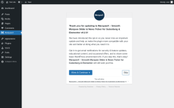 Page screenshot: MarqueeX &lsaquo; Test site &mdash; WordPress