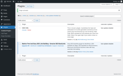 Page screenshot: Plugins ‹ Test site — WordPress