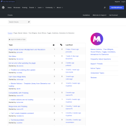 Page screenshot: Master Addons &rarr; Support