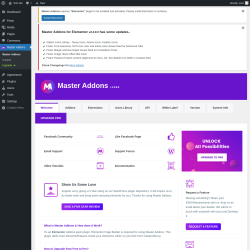 Page screenshot: Master Addons