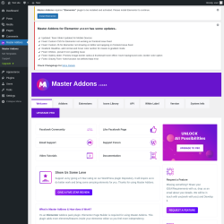 Page screenshot: Master Addons
