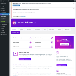 Page screenshot: Master Addons