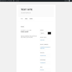 Page screenshot: Test site &ndash; Just another WordPress site