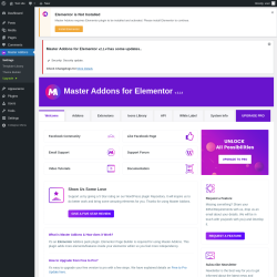 Page screenshot: Master Addons