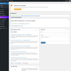 Page screenshot: Dashboard &lsaquo; Test site &mdash; WordPress