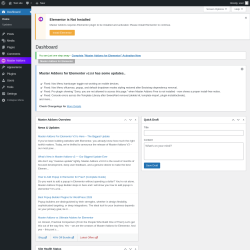 Page screenshot: Dashboard &lsaquo; Test site &mdash; WordPress