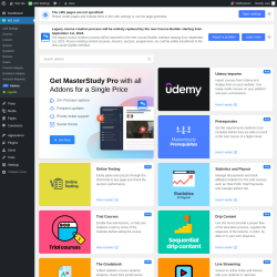 Page screenshot: MS LMS → PRO Addons