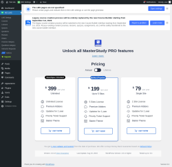 Page screenshot: MS LMS → Upgrade