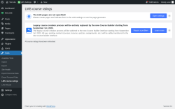 Page screenshot: Tools → LMS course ratings