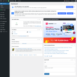 Page screenshot: Dashboard ‹ Test site — WordPress