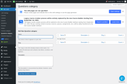 Page screenshot: MS LMS → Questions category