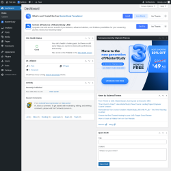 Page screenshot: Dashboard ‹ Test site — WordPress