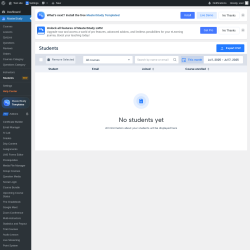 Page screenshot: MasterStudy → Studentsnew