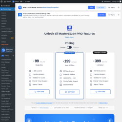 Page screenshot: MasterStudy → Unlock PRO