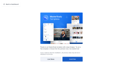Page screenshot: Appearance → MasterStudy Templates