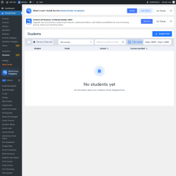 Page screenshot: MasterStudy → Studentsnew