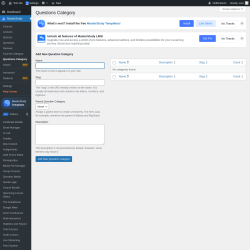 Page screenshot: MasterStudy → Questions Category