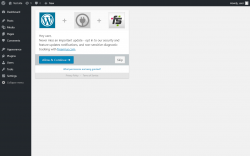 Page screenshot: Material Design ‹ Test site — WordPress