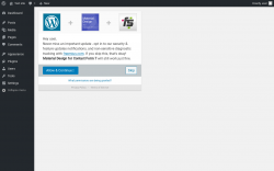Page screenshot: Material Design ‹ Test site — WordPress