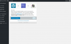 Page screenshot: Material Design ‹ Test site — WordPress