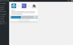 Page screenshot: Material Design ‹ Test site — WordPress
