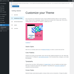 Page screenshot: Material