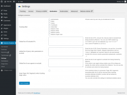 Page screenshot: Matomo Analytics &rarr; Settings &rarr; Exclusions