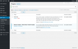Page screenshot: Plugins &lsaquo; Test site &mdash; WordPress
