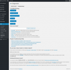 Page screenshot: Matomo Analytics &rarr; Diagnostics &rarr; Troubleshooting