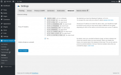 Page screenshot: Matomo Analytics &rarr; Settings &rarr; Advanced
