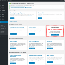 Page screenshot: Matomo Analytics &rarr; Marketplace