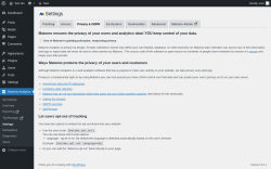 Page screenshot: Matomo Analytics &rarr; Settings &rarr; Privacy & GDPR