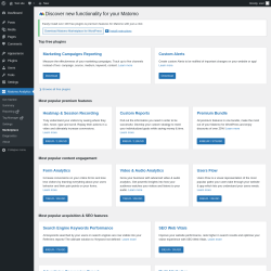 Page screenshot: Matomo Analytics &rarr; Marketplace
