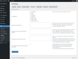 Page screenshot: Matomo Analytics &rarr; Settings &rarr; Exclusions