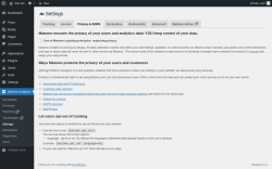 Page screenshot: Matomo Analytics &rarr; Settings &rarr; Privacy & GDPR
