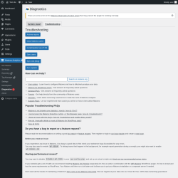 Page screenshot: Matomo Analytics &rarr; Diagnostics &rarr; Troubleshooting