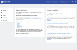 Page screenshot: Matomo Analytics &rarr; Settings &rarr; Matomo Admin 