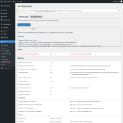 Page screenshot: Matomo Analytics &rarr; Diagnostics