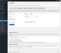 Page screenshot: Matomo Analytics &rarr; Settings