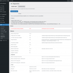 Page screenshot: Matomo Analytics &rarr; Diagnostics