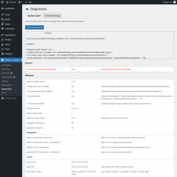 Page screenshot: Matomo Analytics &rarr; Diagnostics
